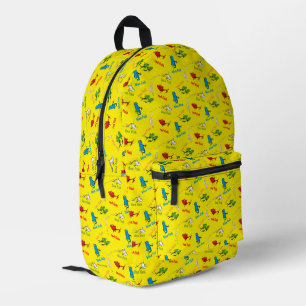 Mochila Impresa Un pez dos peces patrón amarillo