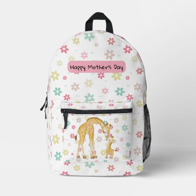 Mochila Impresa Un regalo del Día de la Madre Feliz (Anverso)