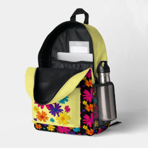Mochila Impresa Una cama de flores de margarita