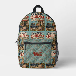 Mochila Impresa Una escena de cottage vintage de una tienda de col