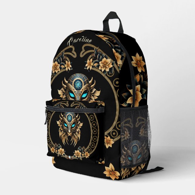 Mochila Impresa Una increíble máscara de fantasía. (Esquina derecha trasera )