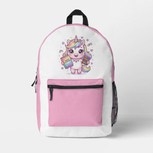 Mochila Impresa Unicornio listo para la escuela
