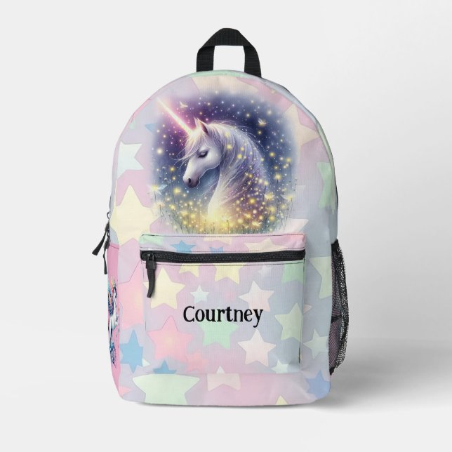 Mochila Impresa Unicornio rosa (Anverso)