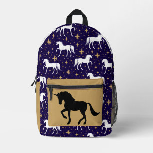 Mochila Impresa Unicornios en Silueta  