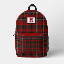 Mochila Impresa Utah red and white pattern checkered tartan
