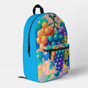 Mochila Impresa Uvas con tema de fruta
