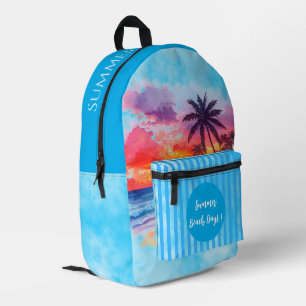 Mochila Impresa Vacaciones, Días de Playa de Verano, Fiesta