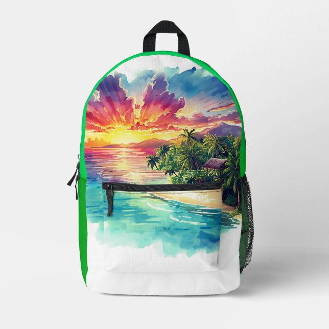 Mochila Impresa Vacaciones, Hola Verano, Hola Play (Anverso)
