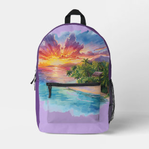 Mochila Impresa Vacaciones, Hola Verano, Hola Playa Impresa Mochil