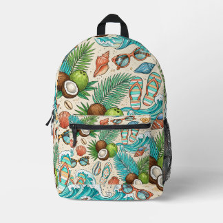 Mochila Impresa Vacaciones tropicales.