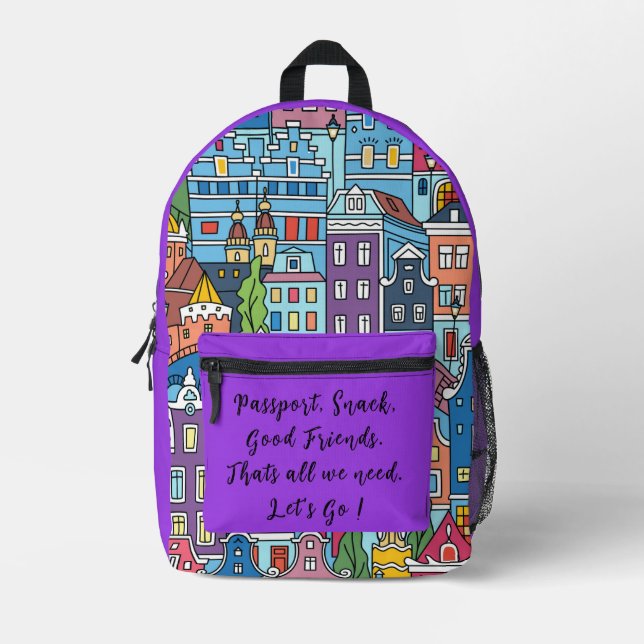 Mochila Impresa ¡Vacaciones, Vamos! (Anverso)