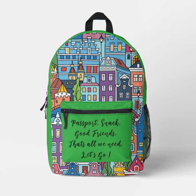 Mochila Impresa ¡Vacaciones, Vamos! (Anverso)
