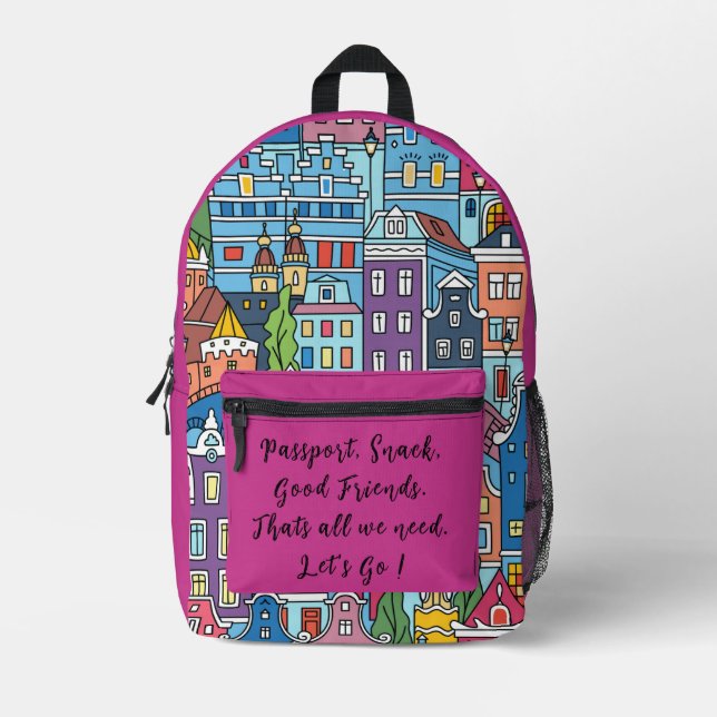 Mochila Impresa ¡Vacaciones, Vamos! (Anverso)