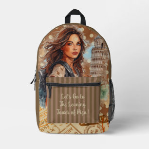 Mochila Impresa Vacaciones, ¡Vamos a la Torre Inclinada de Pisa!