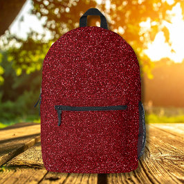 Mochila Impresa Valentín Clásico Brillante Rojo