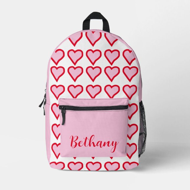 Mochila Impresa Valentines Hearts (Anverso)