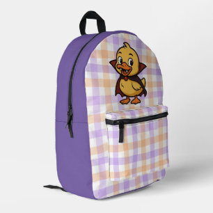 Mochila Impresa Vampión de pato de Halloween personalizado