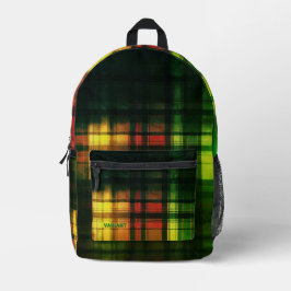 Mochila Impresa Variante de Tartan Abstraction Vibrant