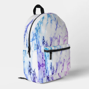 Mochila Impresa Variedad de Purpuras y Aspecto de Mármol con Venas