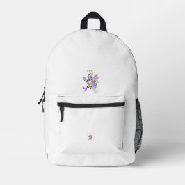 Mochila Impresa Vector de tatuaje de hadas de mariposa - Arte flor