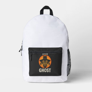 Mochila Impresa Vector Fantasma de Perro Halloween Terror