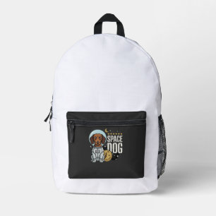 Mochila Impresa Vector perro espacial astronauta Dachshund