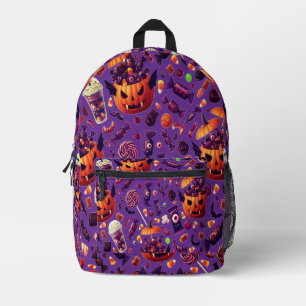 Mochila Impresa Vela Púrpura Para Drácula Halloween Gótico