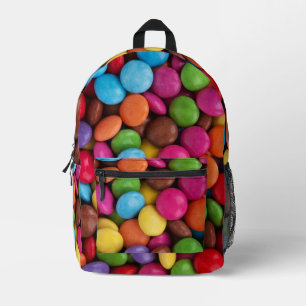 Mochila Impresa Velas coloridas, Botones de golosinas, Dulces, Com
