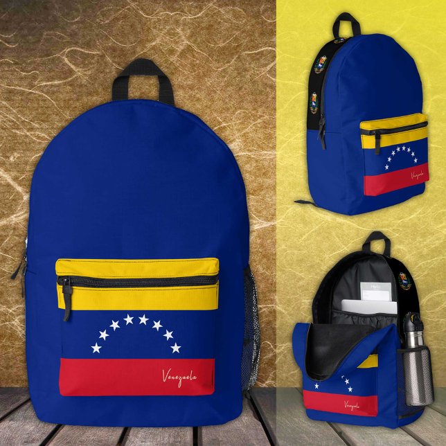 Mochila Impresa Venezuela, mochila, bandera venezolana / patriota (Subido por el creador)