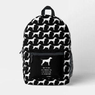 Mochila Impresa Verde amarillo lindo Dean Koontz cita al perro