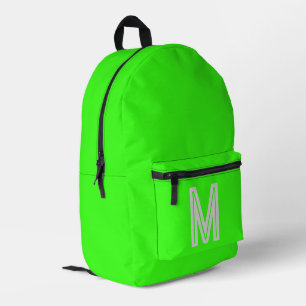 Mochila Impresa verde neón - monograma audaz