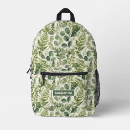 Mochila Impresa Verde personalizado de eucalipto