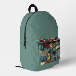 Mochila Impresa Verde Regreso a la Escuela