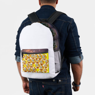 Mochila Impresa versatile backpack with a unique emoji pocket 