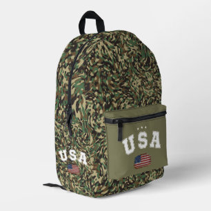 Mochila Impresa Veteranos Patrióticos de la Bandera Estadounidense