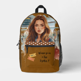Mochila Impresa Viajando, ¿Quieres ir en un viaje juntos?