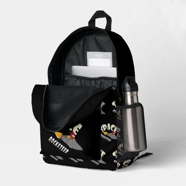 Mochila Impresa Viaje espacial de un rockero (Esquina trasera derecha (abierta))