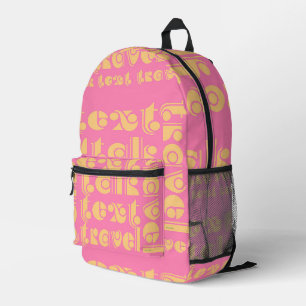 Mochila Impresa Viajes de texto de llamadas
