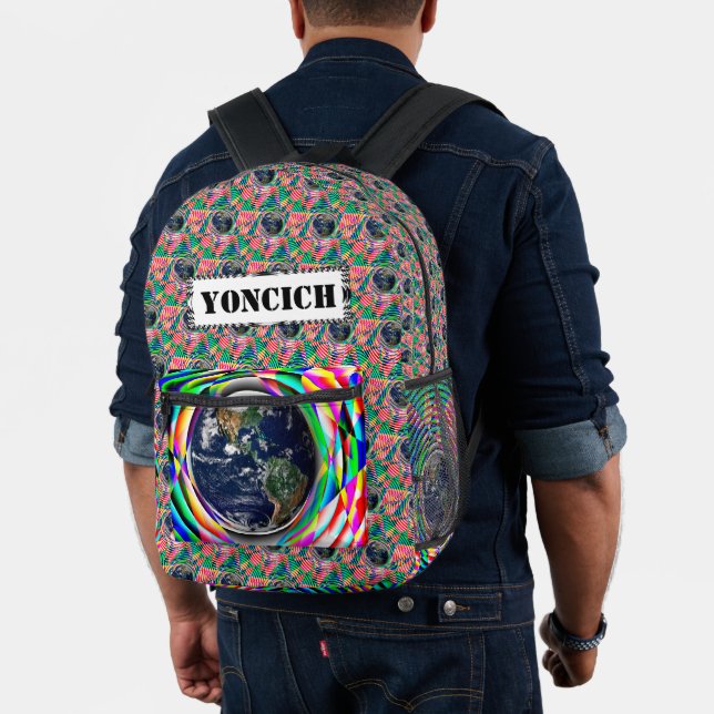 Mochila Impresa Vibes terrestres de Kenneth Yoncich (Insitu (Modelo))