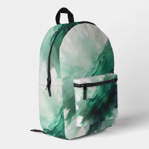 Mochila Impresa Vibraciones abstractas esmeraldas verdes