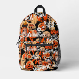 Mochila Impresa Vibraciones espeluznantes y lindas de Halloween