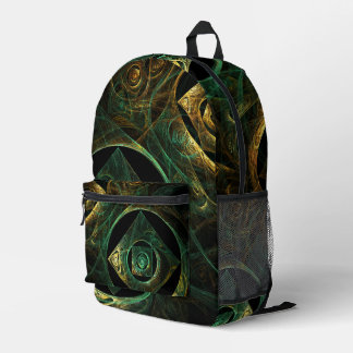 Mochila Impresa Vibraciones mágicas Resumen de arte