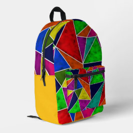 Mochila Impresa Vibrante patrón geométrico