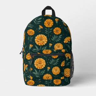 Mochila Impresa Vibrante patrón Marigolds
