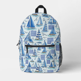 Mochila Impresa Vida Costera Océanos Azules