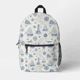 Mochila Impresa Vida Costera Océanos Azules
