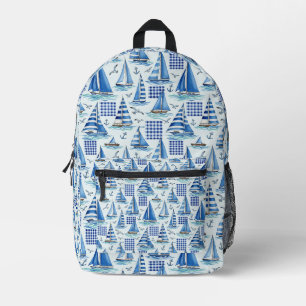 Mochila Impresa Vida Costera Océanos Azules