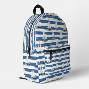 Mochila Impresa Vida Costera Océanos Azules