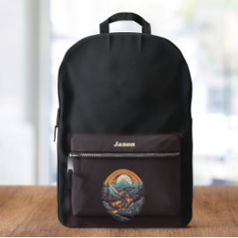 Mochila Impresa Vida en bicicleta, personalizable retro