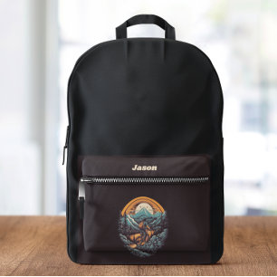 Mochila Impresa Vida en bicicleta, personalizable retro